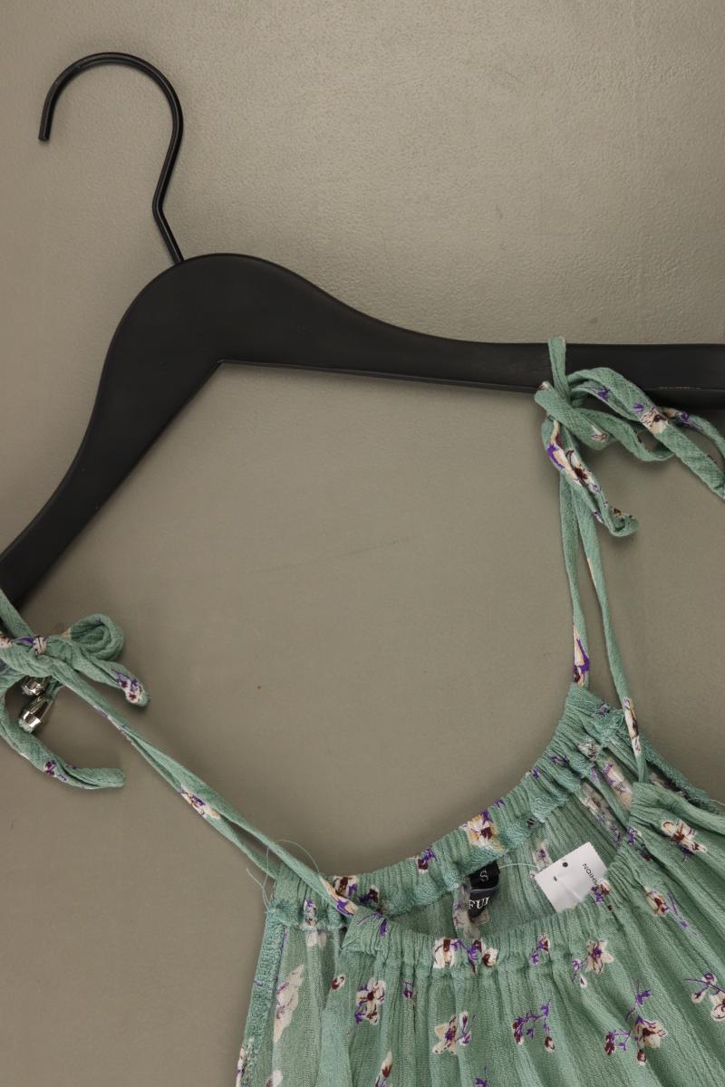 Zaful Trägerkleid Gr. S mit Blumenmuster türkis