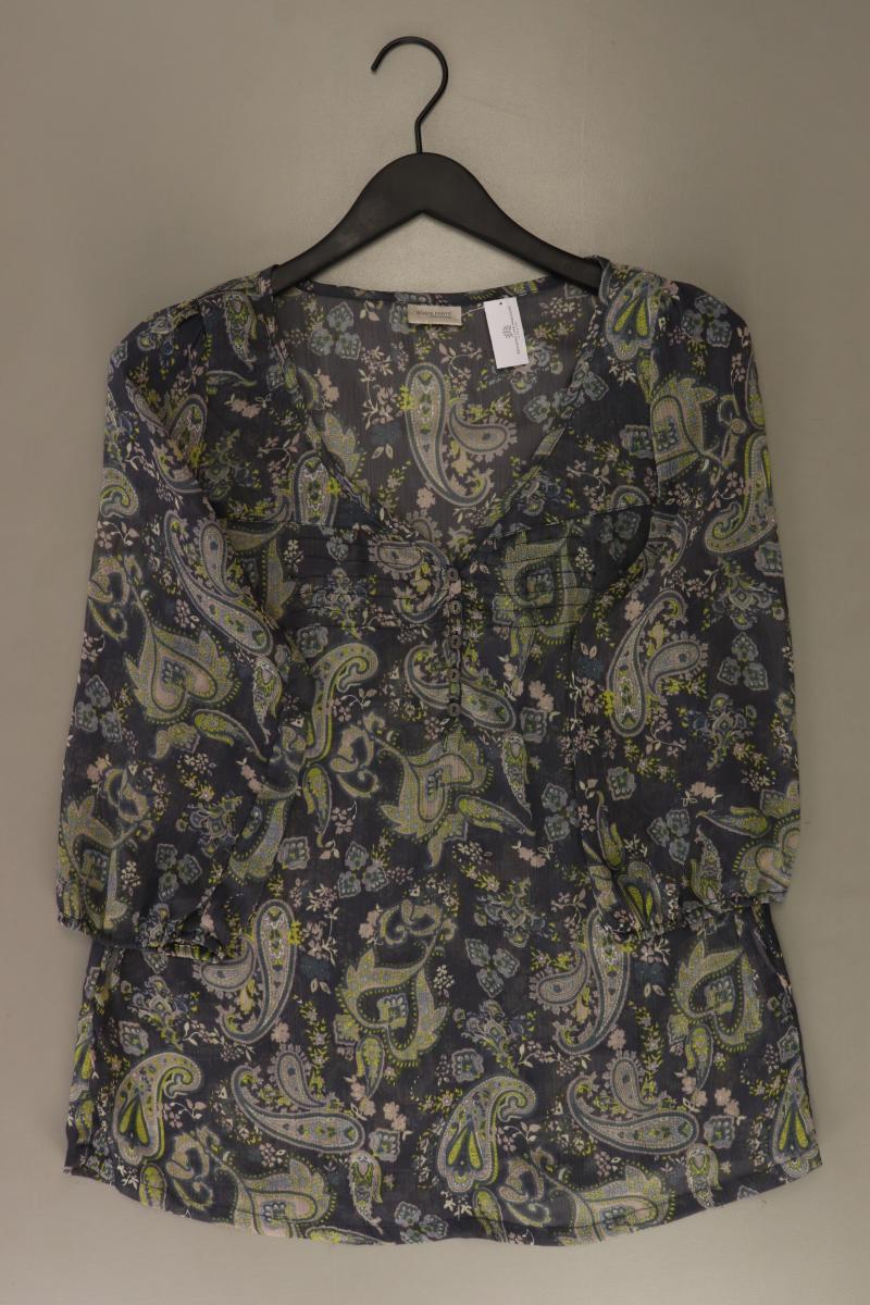 Bon A'Parte Langarmbluse Gr. 38 mit Paisleymuster 3/4 Ärmel grau aus Polyester