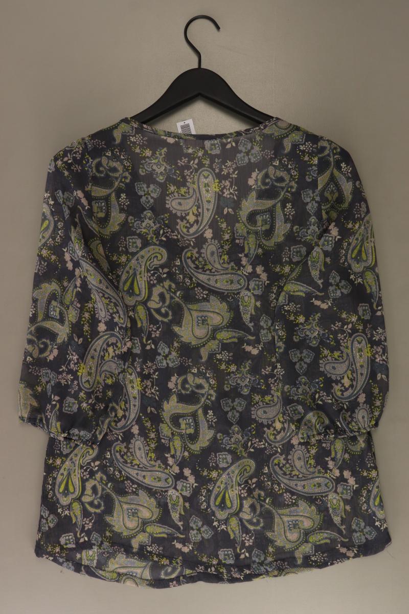 Bon A'Parte Langarmbluse Gr. 38 mit Paisleymuster 3/4 Ärmel grau aus Polyester