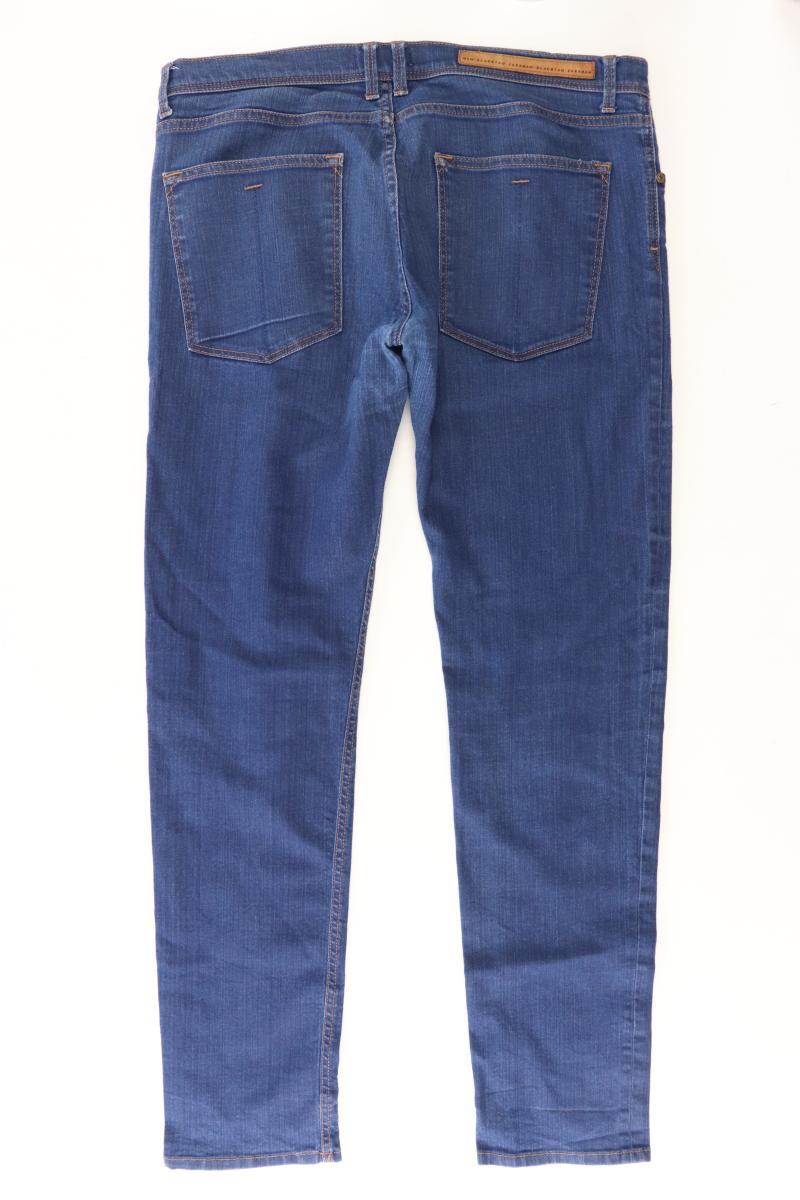 Zara Straight Jeans für Herren Gr. 48 blau aus Baumwolle