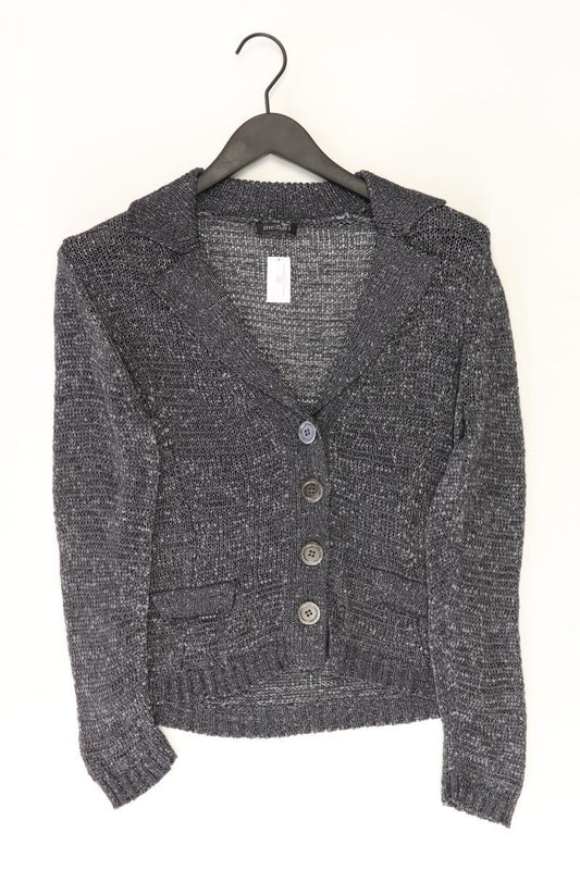 Monari Strickjacke Gr. 36 Langarm grau aus Polyacryl