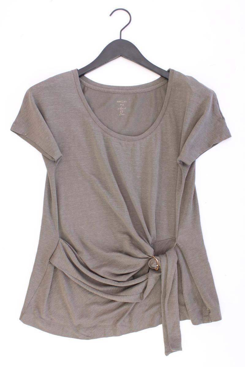 Marc Cain T-Shirt Gr. 38 Kurzarm olivgrün aus Leinen