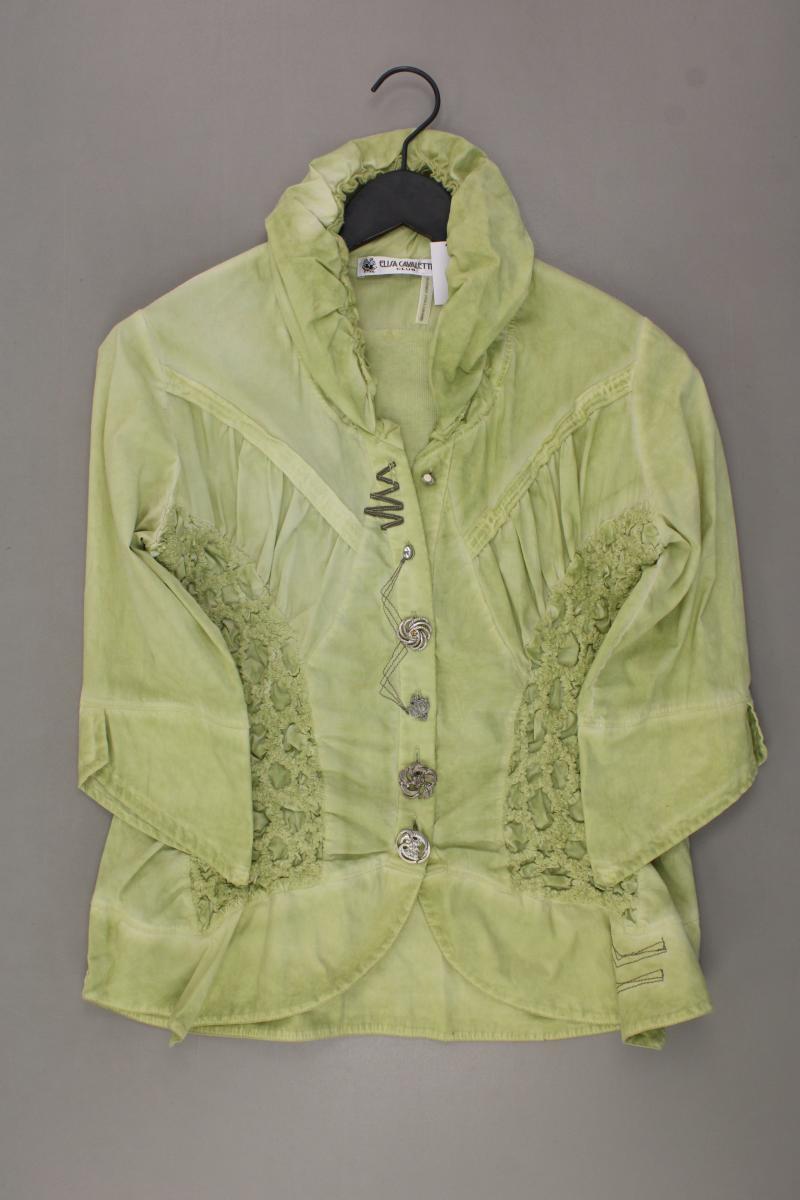 Elisa Cavaletti Regular Bluse Gr. 42 3/4 Ärmel grün aus Baumwolle