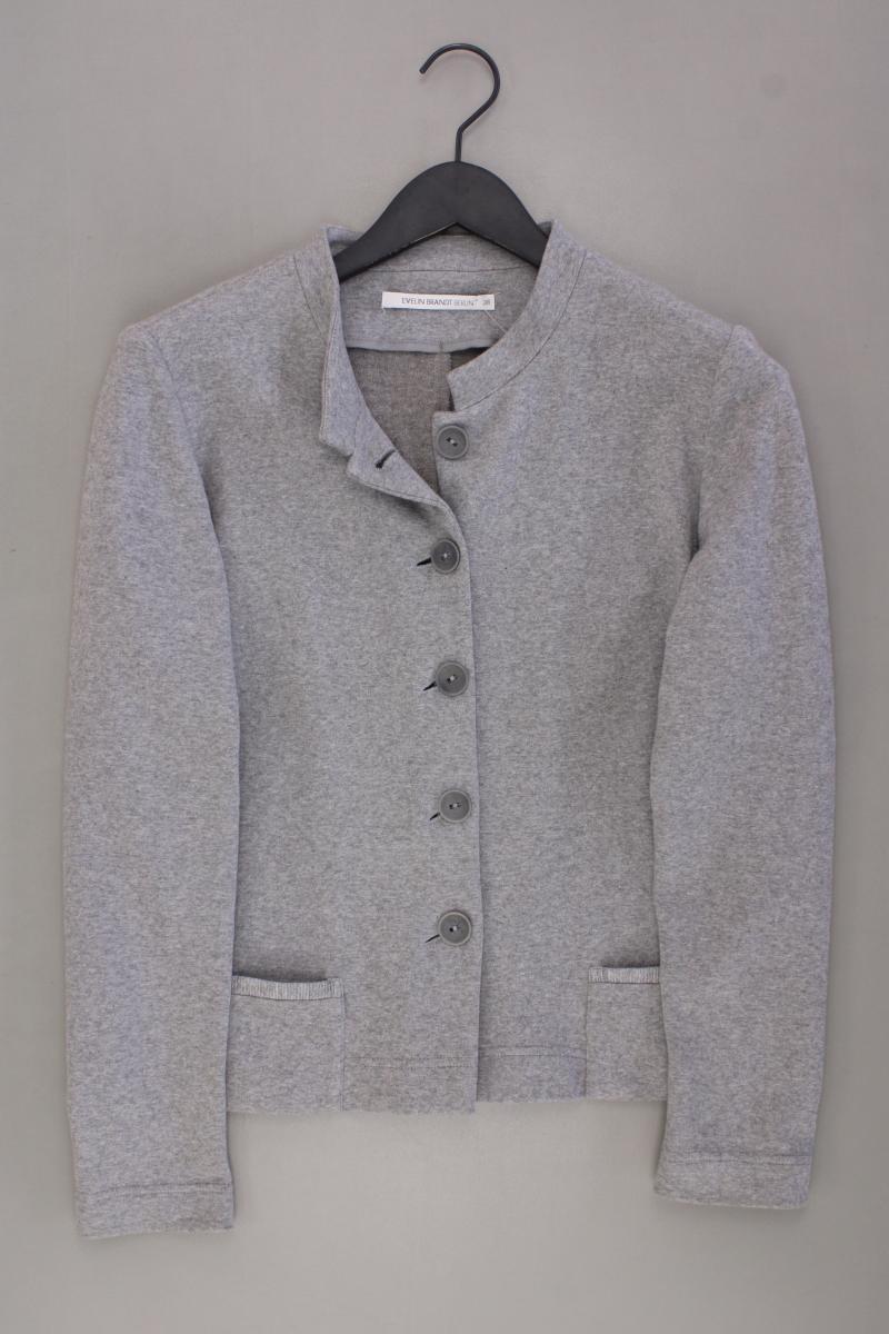 Evelin Brandt Cardigan aus Wolle Gr. 38 Langarm grau