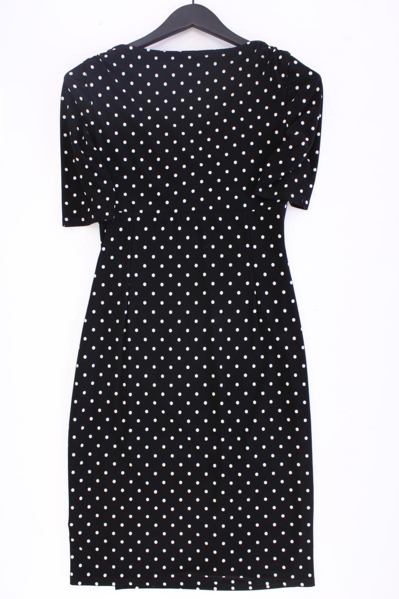Ralph Lauren Schlauchkleid Gr. 34 gepunktet Kurzarm schwarz aus Polyester