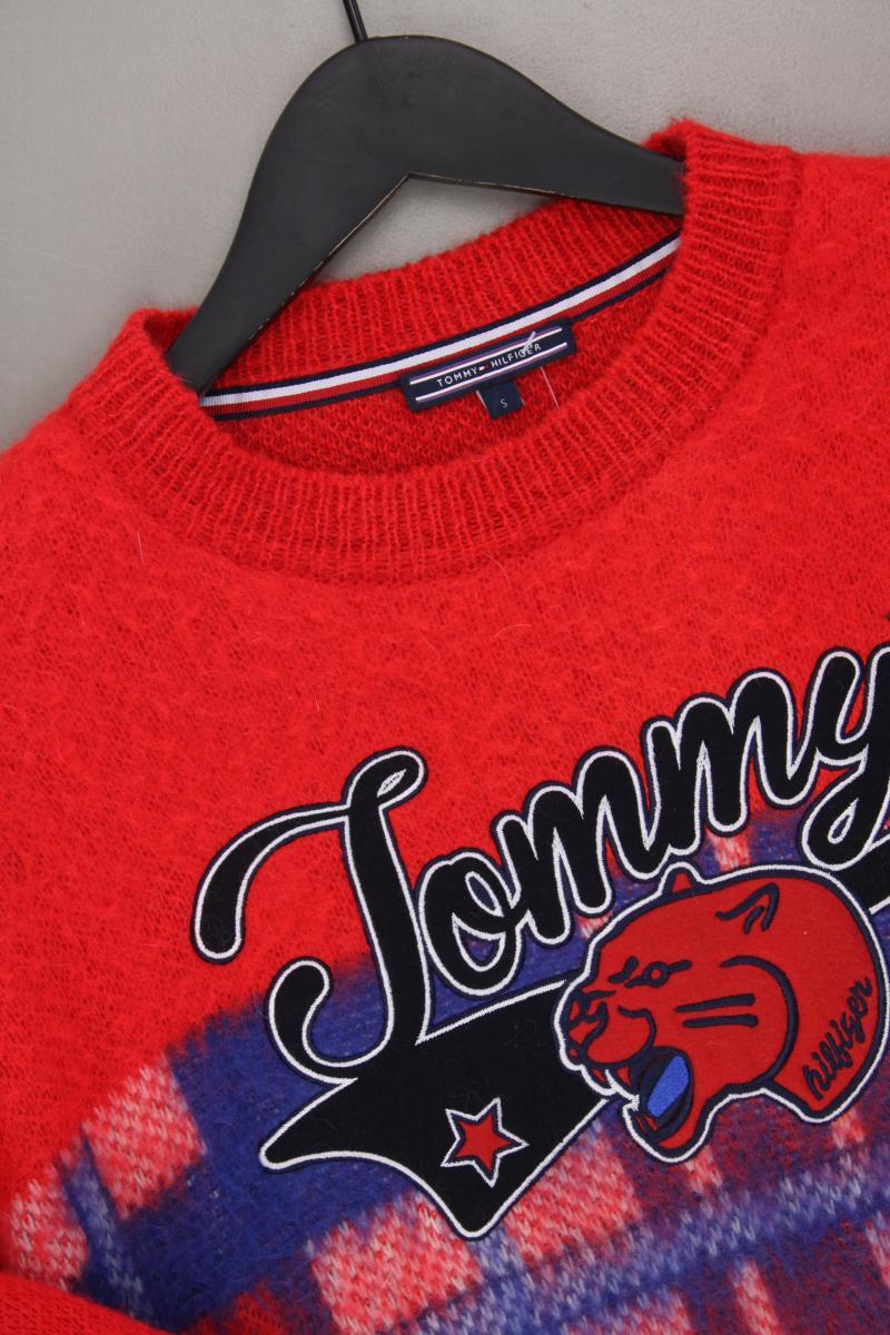 Tommy Hilfiger Grobstrickpullover für Herren Gr. S rot aus Polyamid