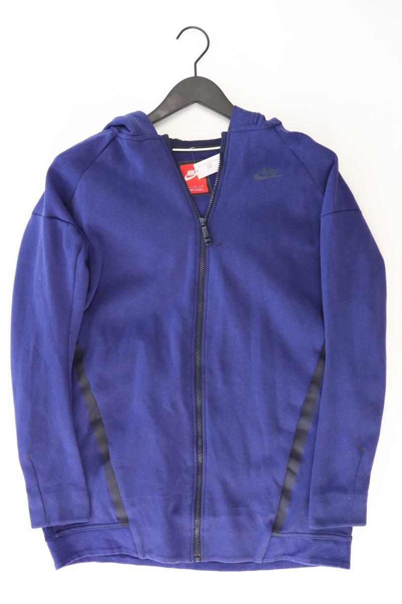 Nike Sweatjacke für Herren Gr. M Langarm blau aus Baumwolle