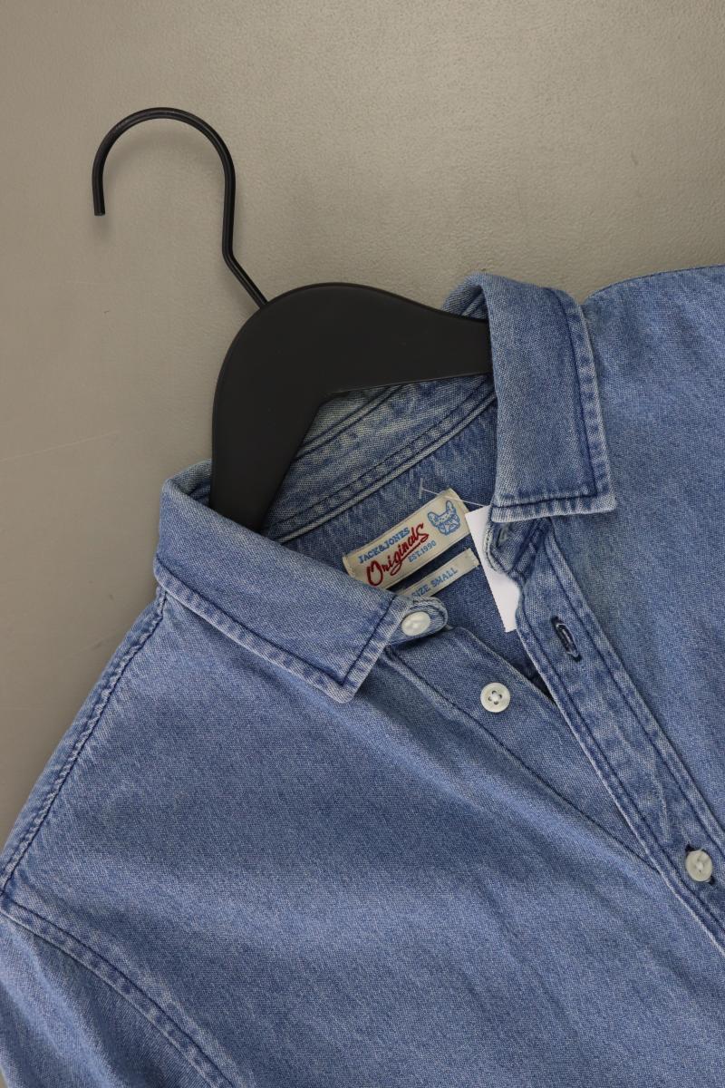 Jack & Jones Jeanshemd für Herren Gr. S Langarm blau aus Baumwolle