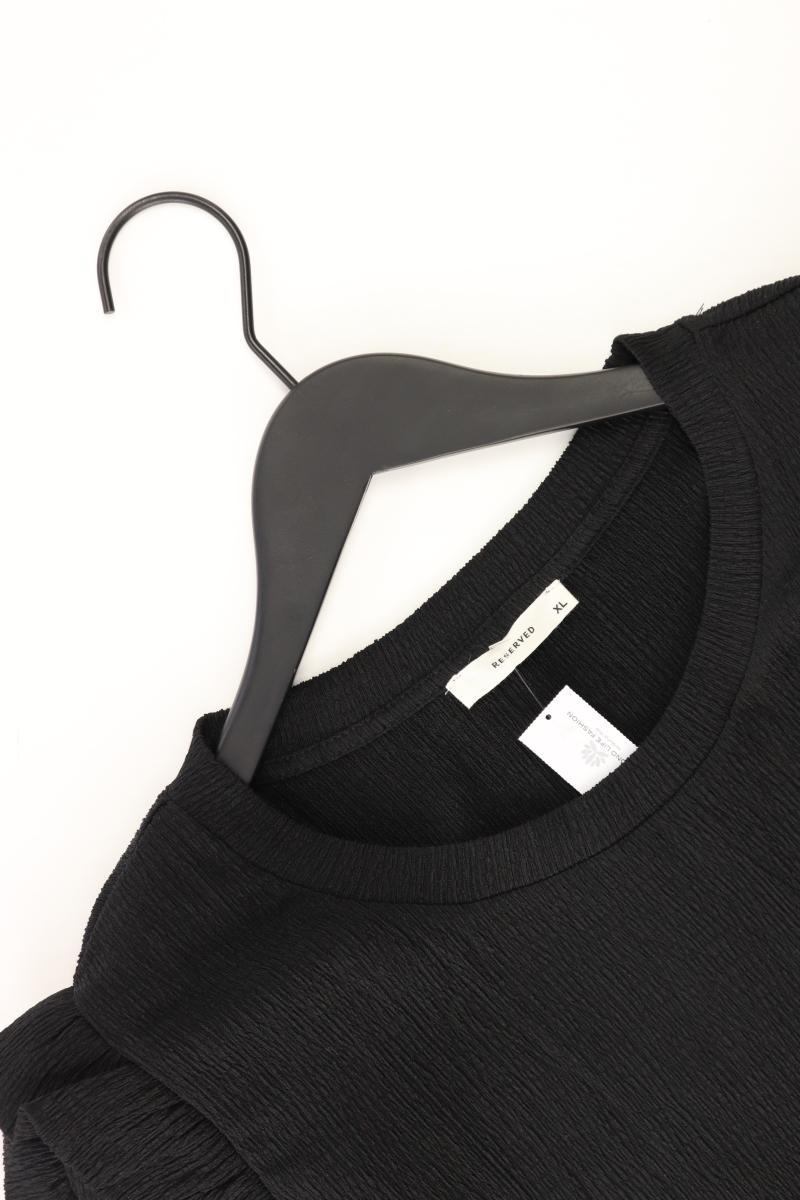 Reserved Kurzarmbluse Gr. XL schwarz aus Polyester