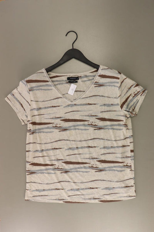 Reserved Shirt mit V-Ausschnitt Gr. XL Kurzarm grau aus Polyester