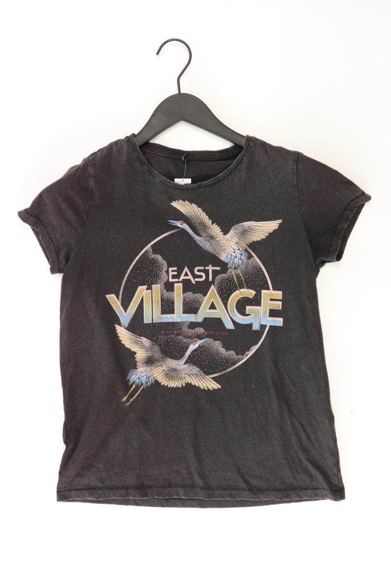 Only Printshirt Gr. XS Kurzarm grau aus Baumwolle