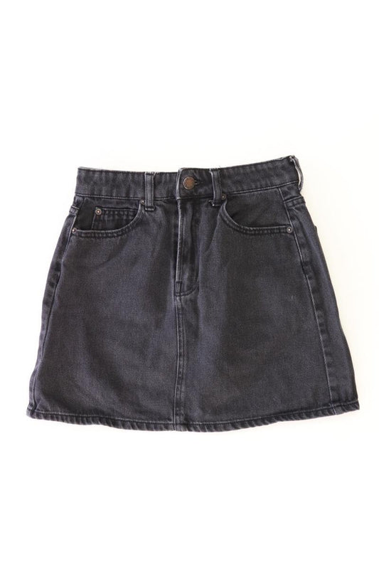 Bershka Jeansrock Gr. 32 schwarz aus Baumwolle