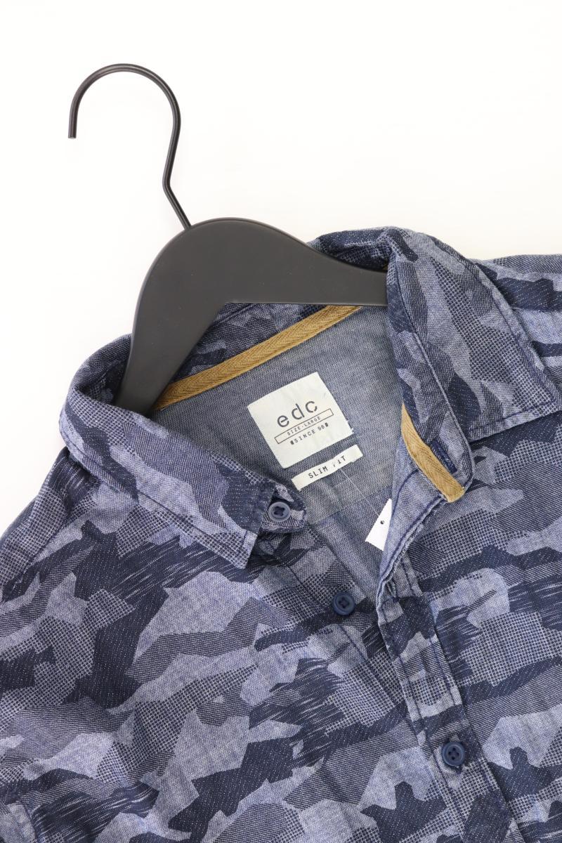 edc by Esprit Langarmhemd für Herren Gr. L blau aus Baumwolle