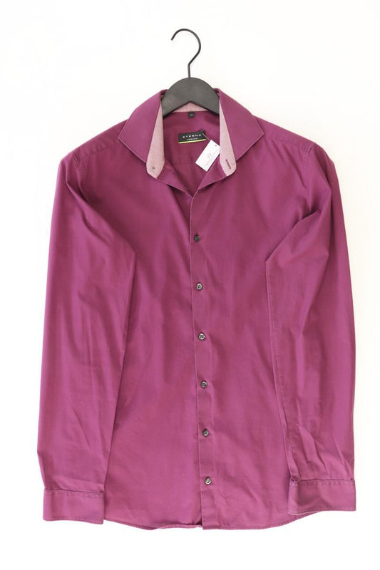 Eterna Langarmhemd für Herren Gr. Hemdgröße 39 lila aus Baumwolle