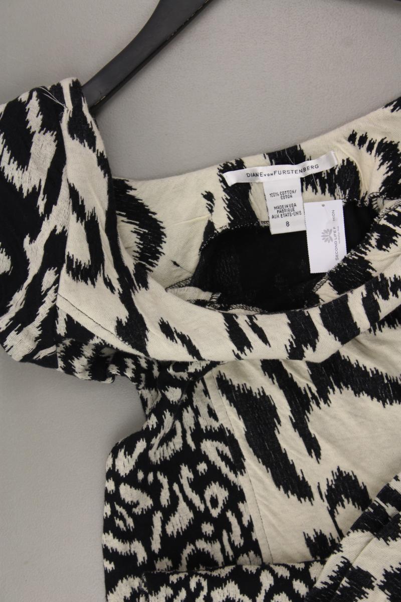 Diane von Furstenberg Etuikleid Gr. US 8 (S) Kurzarm creme aus Baumwolle