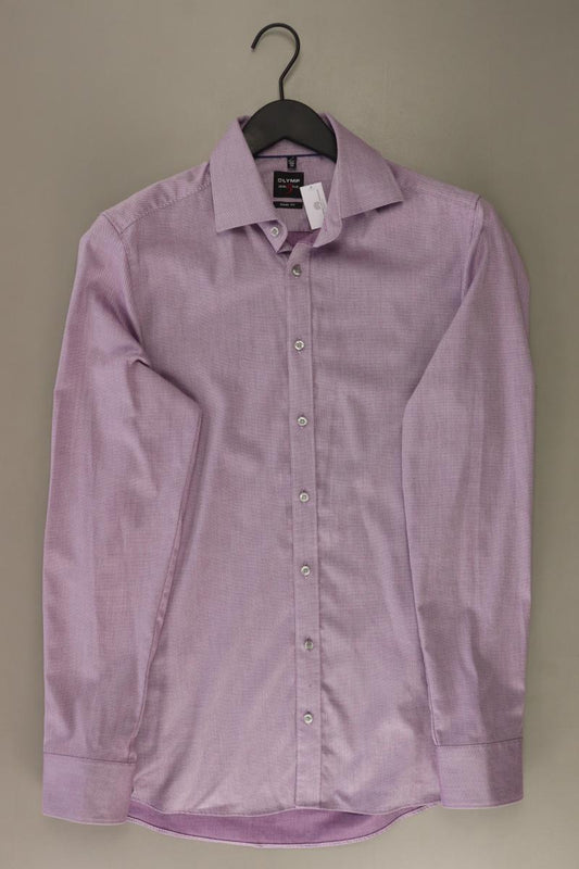 Olymp Langarmhemd für Herren Gr. Hemdgröße 39 lila aus Baumwolle