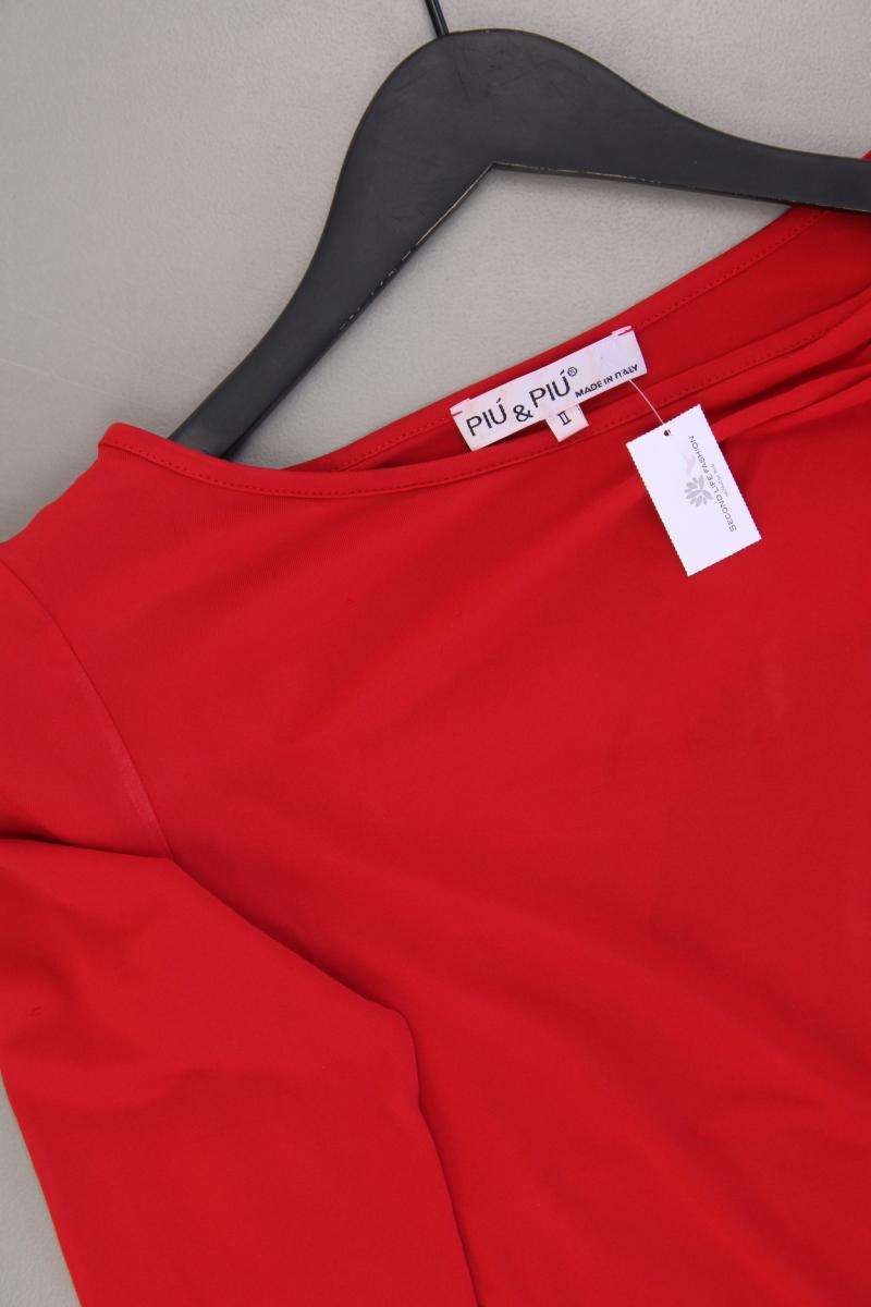 PiuPiu Schlauchkleid Gr. S Langarm rot aus Acetat