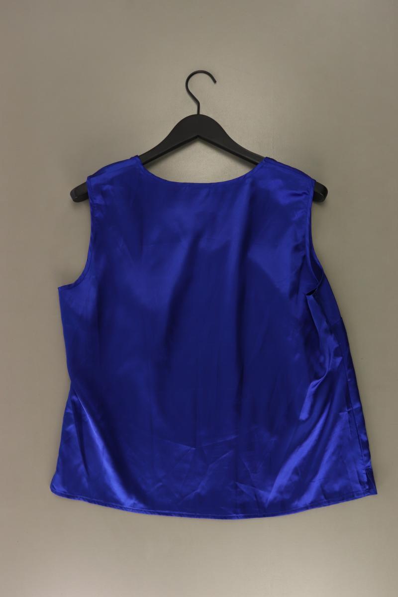 Mona Ärmellose Bluse Gr. 46 blau aus Polyester
