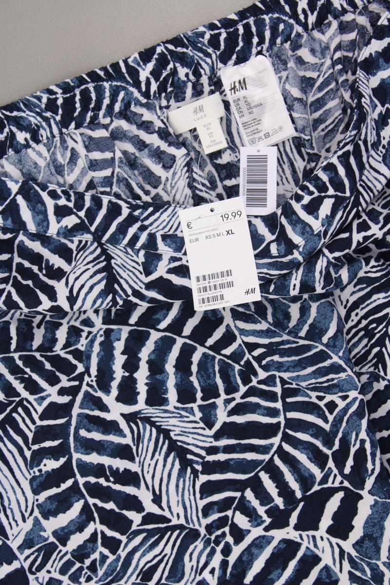H&M Rock Gr. XL geometrisches Muster neu mit Etikett blau aus Viskose