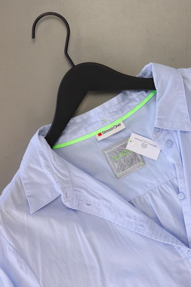 Street One Regular Bluse Gr. 44 3/4 Ärmel blau aus Viskose