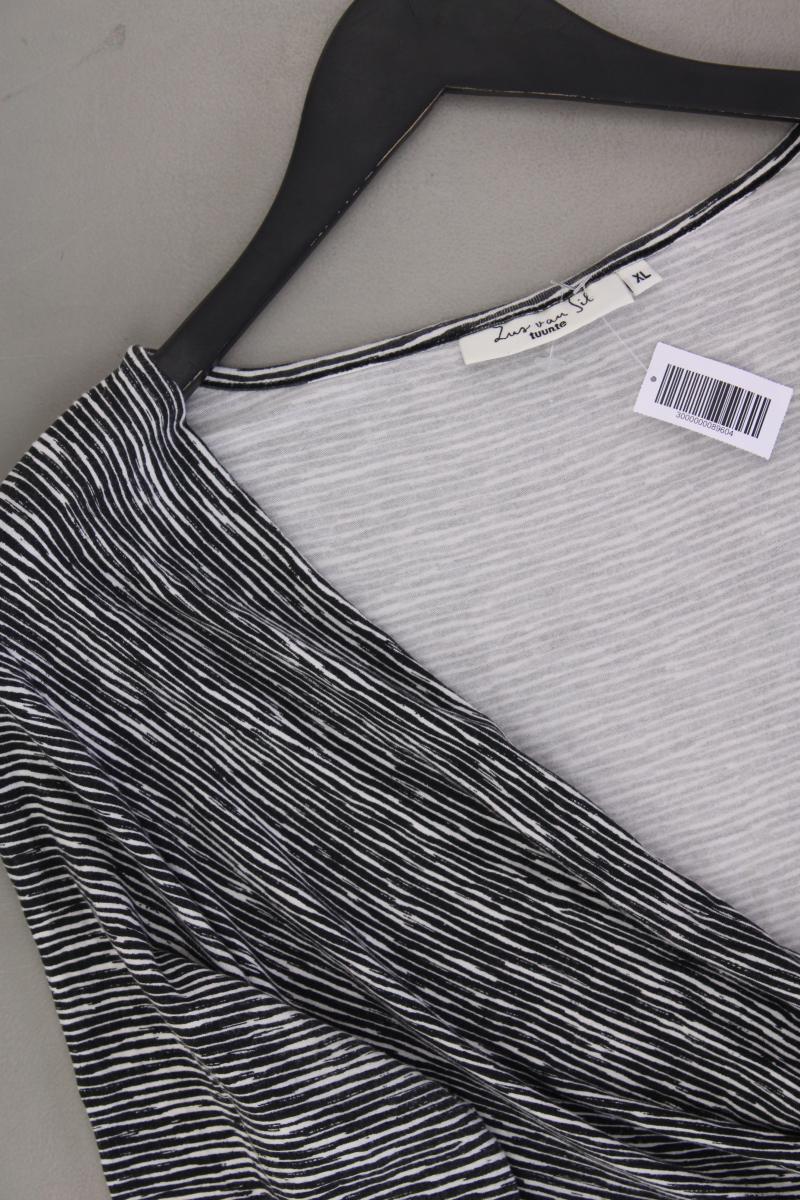 Tuunte Fashion Kleid Gr. XL gestreift 3/4 Ärmel grau aus Viskose