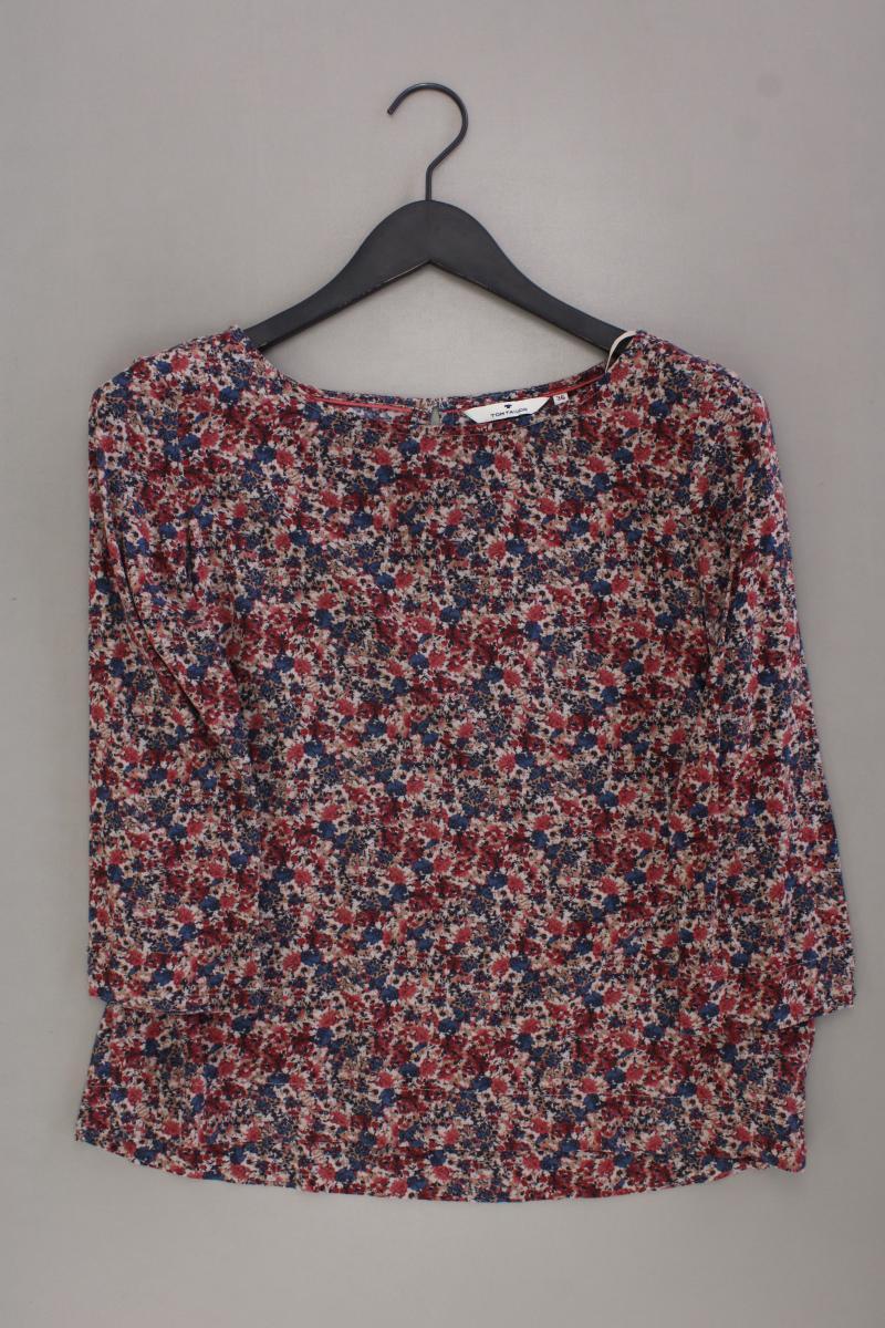 Tom Tailor Regular Bluse Gr. 36 mit Blumenmuster 3/4 Ärmel mehrfarbig