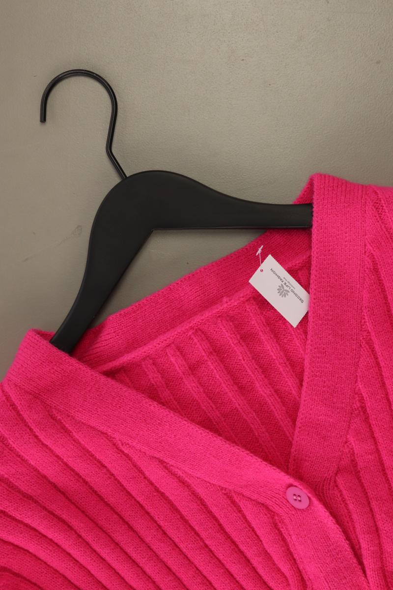 Strickjacke Gr. XL neuwertig Langarm pink aus Polyacryl