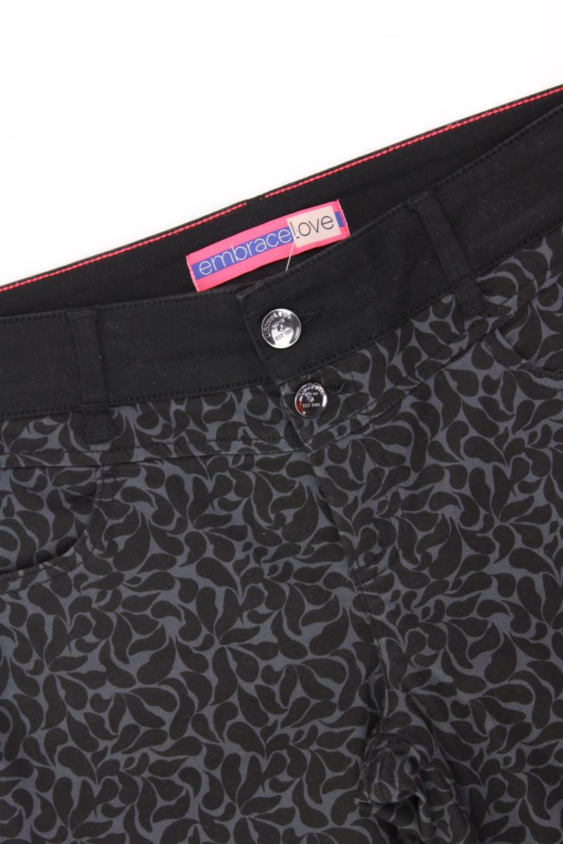 Street One Hose Gr. 38/L30 mit Tierdruck grau aus Baumwolle