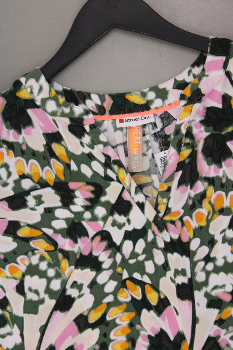 Street One Kurzarmbluse Gr. 36 mit Blumenmuster neuwertig mehrfarbig
