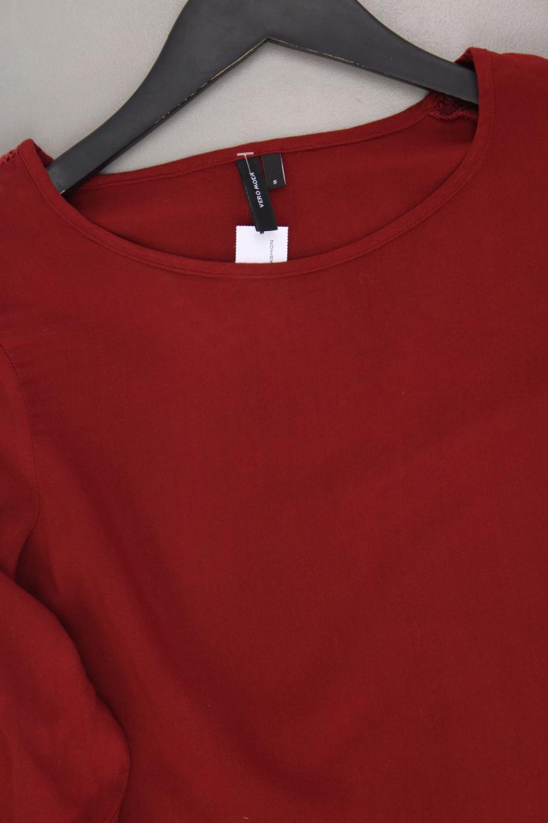Vero Moda Classic Bluse Gr. S Trompetenärmel rot aus Viskose