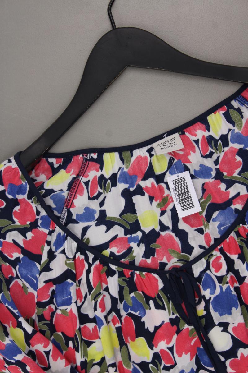 Esprit Regular Bluse Gr. 40 mit Blumenmuster 3/4 Ärmel mehrfarbig aus Viskose
