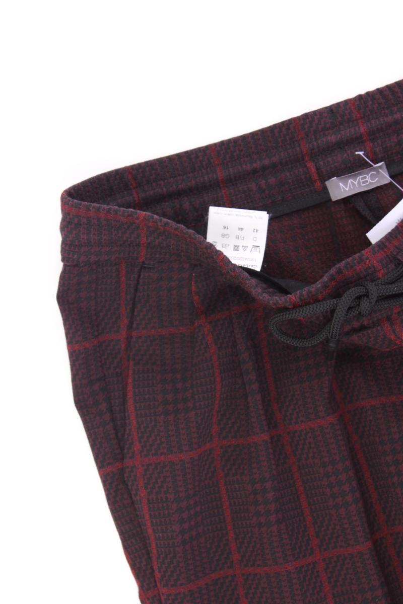 MYBC Stoffhose Gr. 42 hahnentritt rot aus Baumwolle