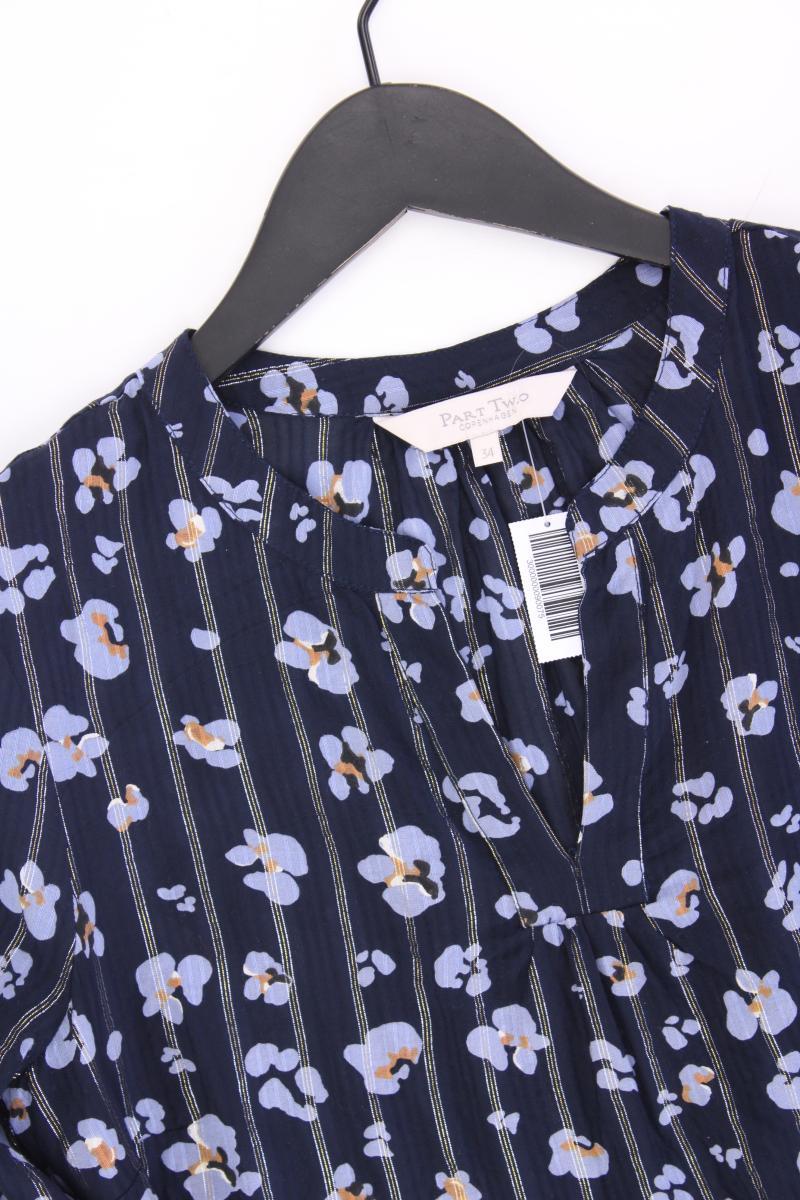 PART TWO Comfort Bluse Gr. 34 mit Blumenmuster neuwertig 3/4 Ärmel mit Glitzer