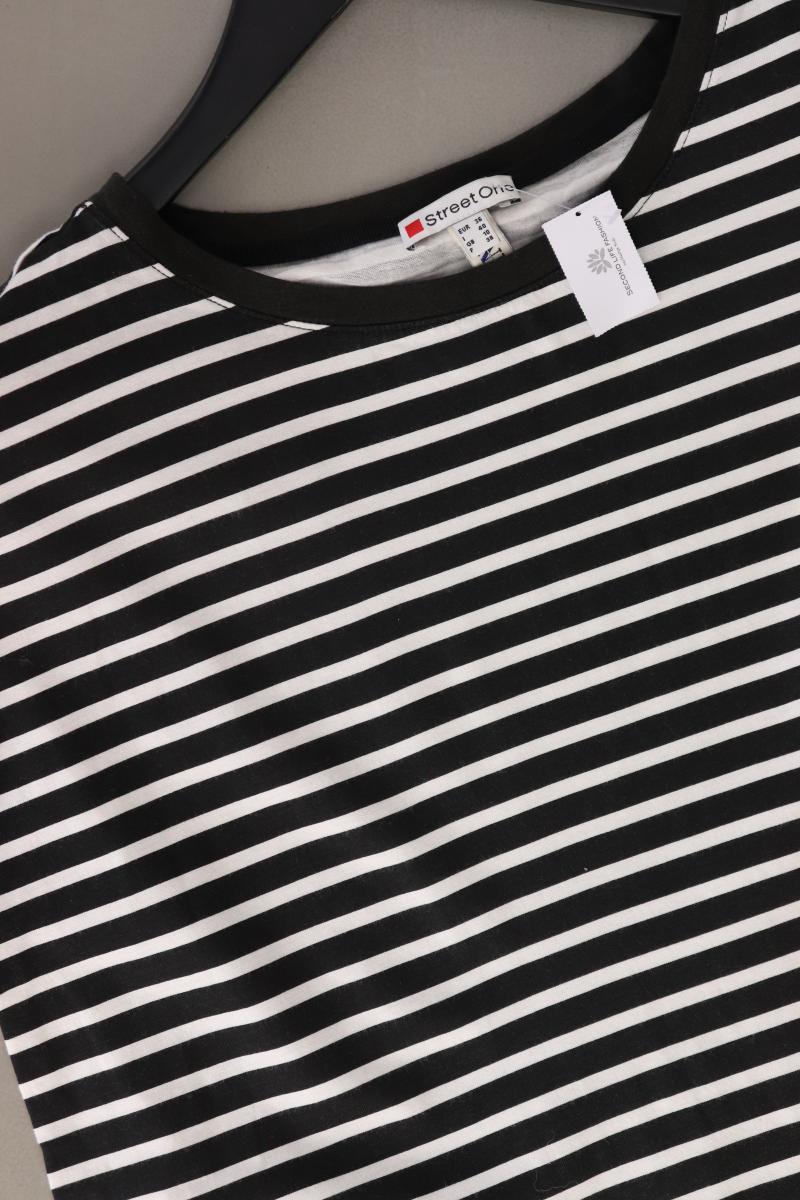 Street One Ringelshirt Gr. 36 gestreift Kurzarm schwarz aus Baumwolle