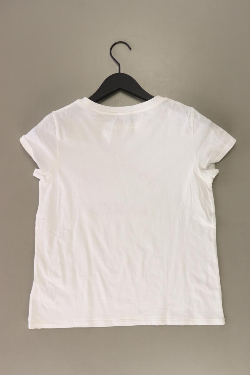 Set T-Shirt Gr. 34 Kurzarm weiß aus Baumwolle