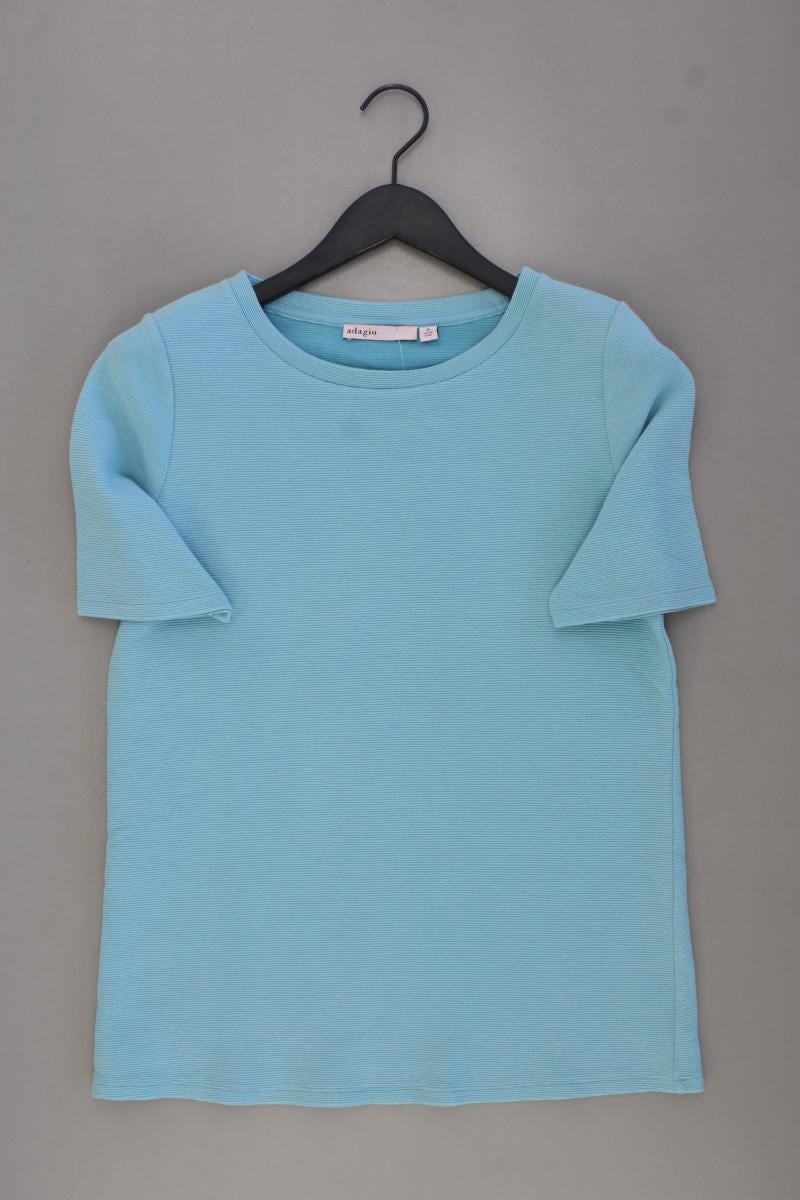Adagio T-Shirt Gr. 38 neuwertig Kurzarm blau aus Baumwolle