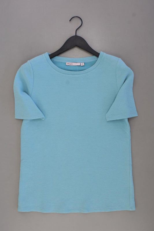 Adagio T-Shirt Gr. 38 neuwertig Kurzarm blau aus Baumwolle