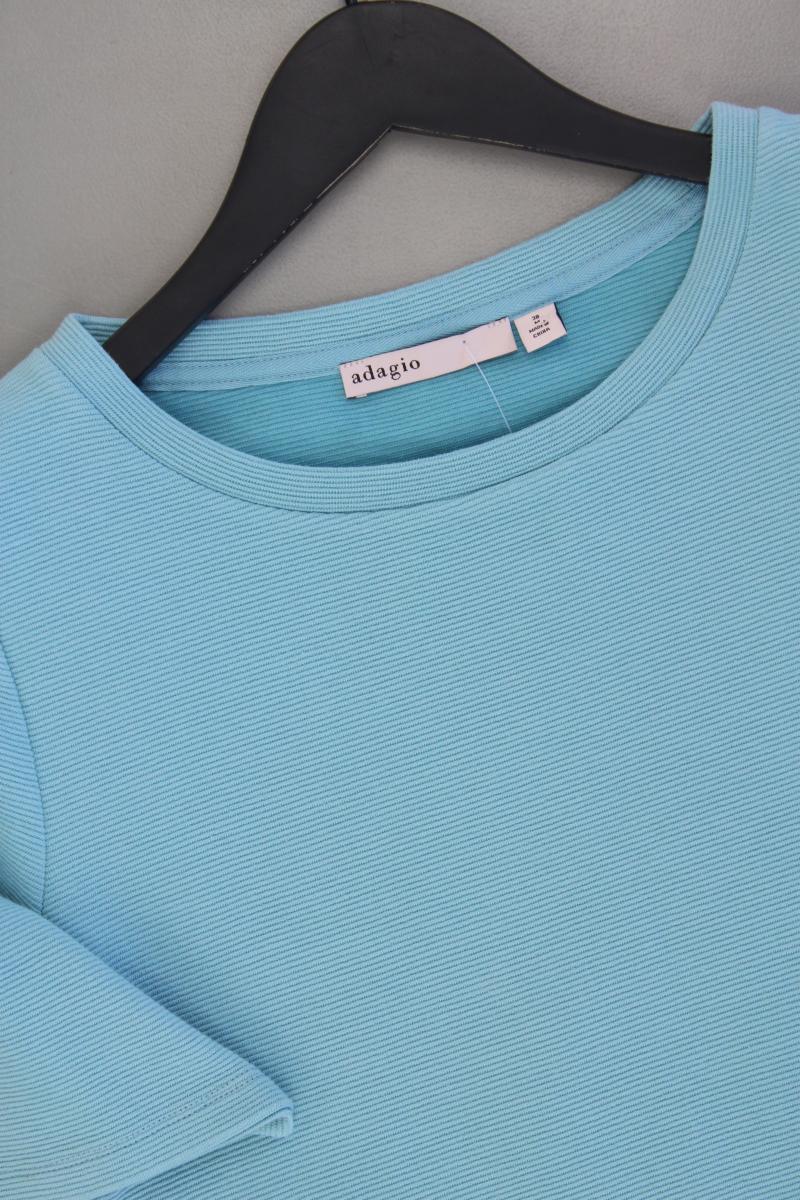 Adagio T-Shirt Gr. 38 neuwertig Kurzarm blau aus Baumwolle