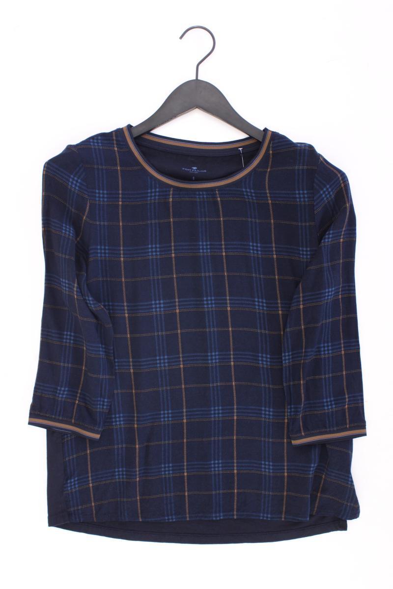 Tom Tailor Regular Bluse Gr. S neuwertig 3/4 Ärmel blau aus Viskose