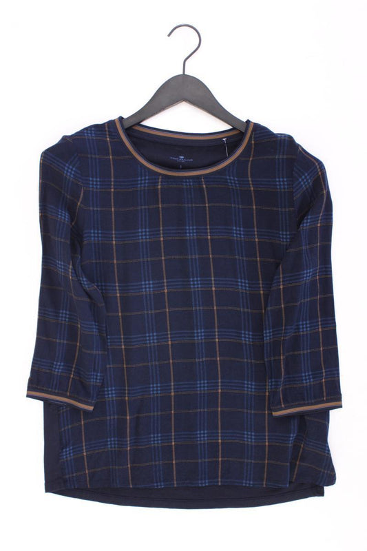 Tom Tailor Regular Bluse Gr. S neuwertig 3/4 Ärmel blau aus Viskose