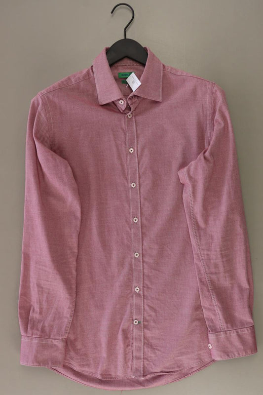 RUDOLFS Langarmhemd für Herren Gr. Hemdgröße 40 rosa aus Baumwolle