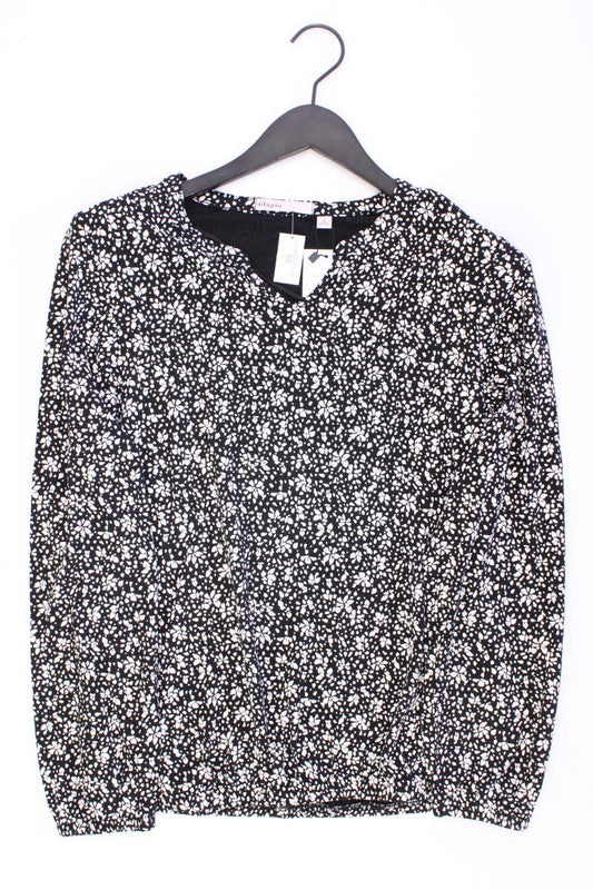 Adagio Longsleeve-Shirt Gr. 38 mit Blumenmuster neu mit Etikett Langarm schwarz
