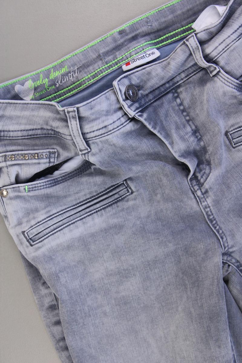 Street One 7/8 Jeans Gr. W29/L26 grau aus Baumwolle