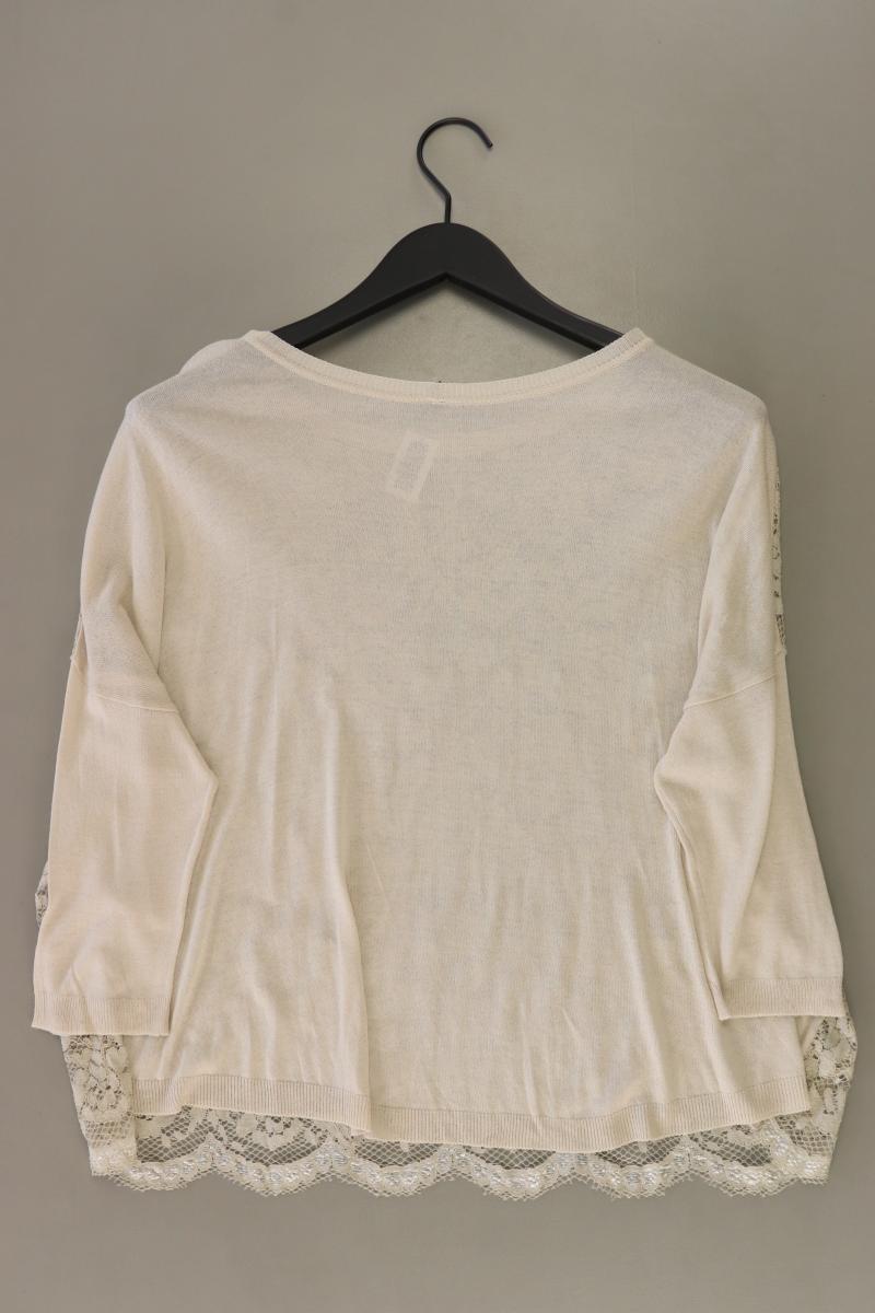 Benetton Oversize-Pullover Gr. S creme aus Viskose