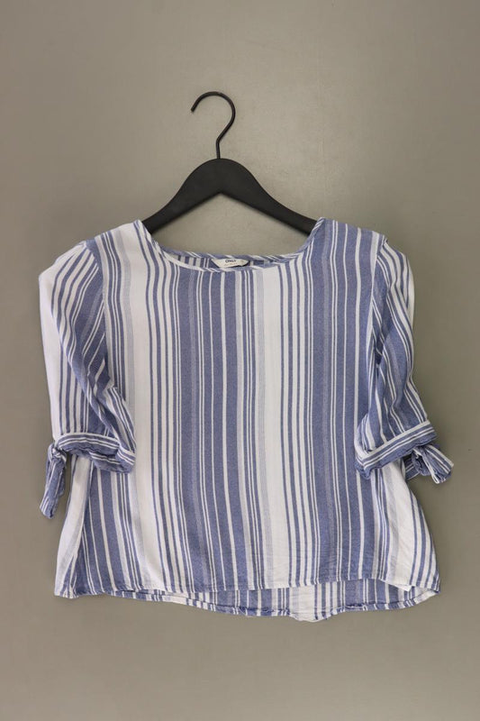 Only Regular Bluse Gr. 36 gestreift 3/4 Ärmel blau aus Viskose