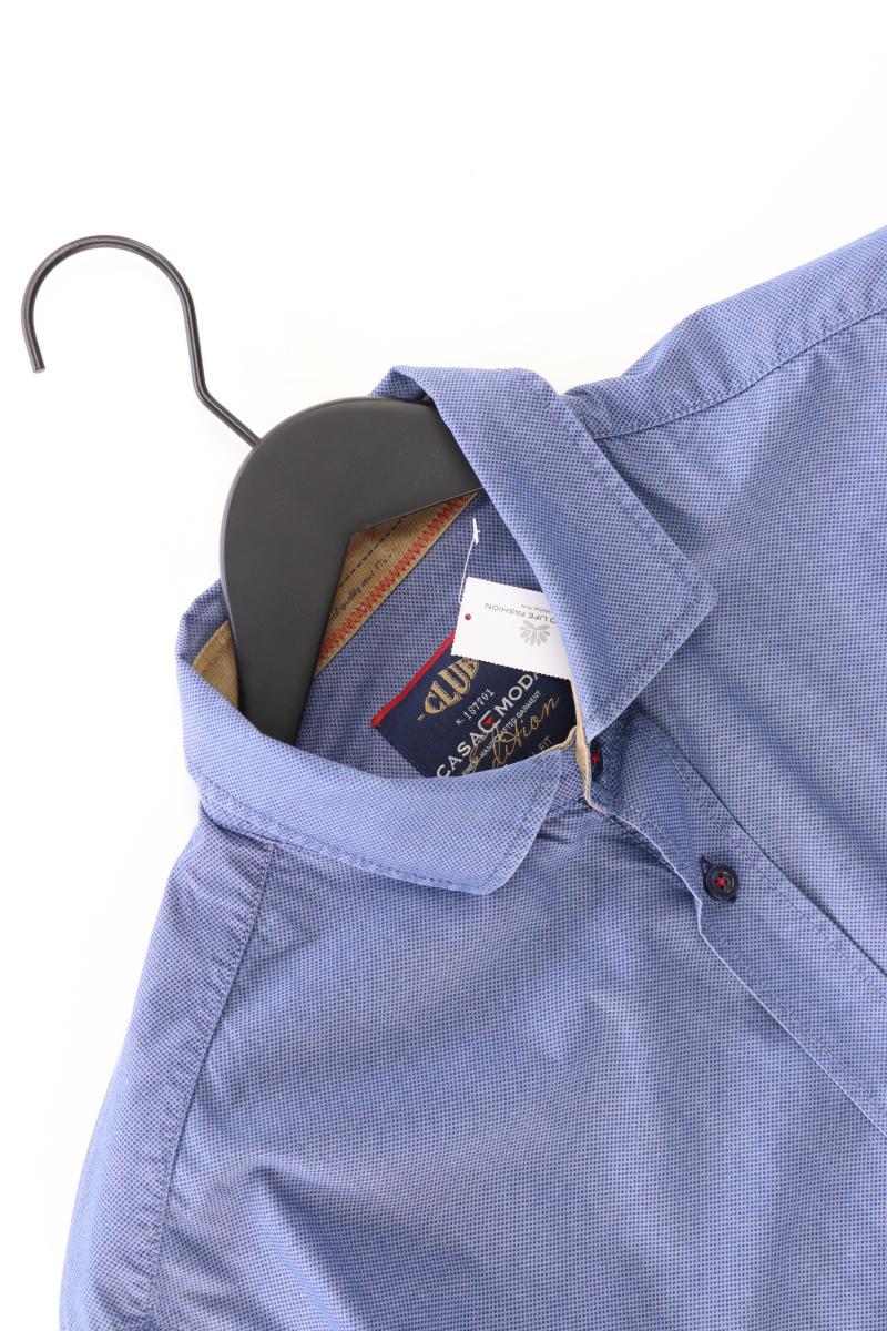 Casa Moda Langarmhemd für Herren Gr. XL blau aus Baumwolle