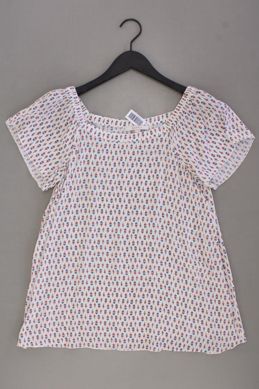 Esprit Bluse mit Eismuster Gr. 36 Kurzarm mit Carmen-Ausschnitt mehrfarbig