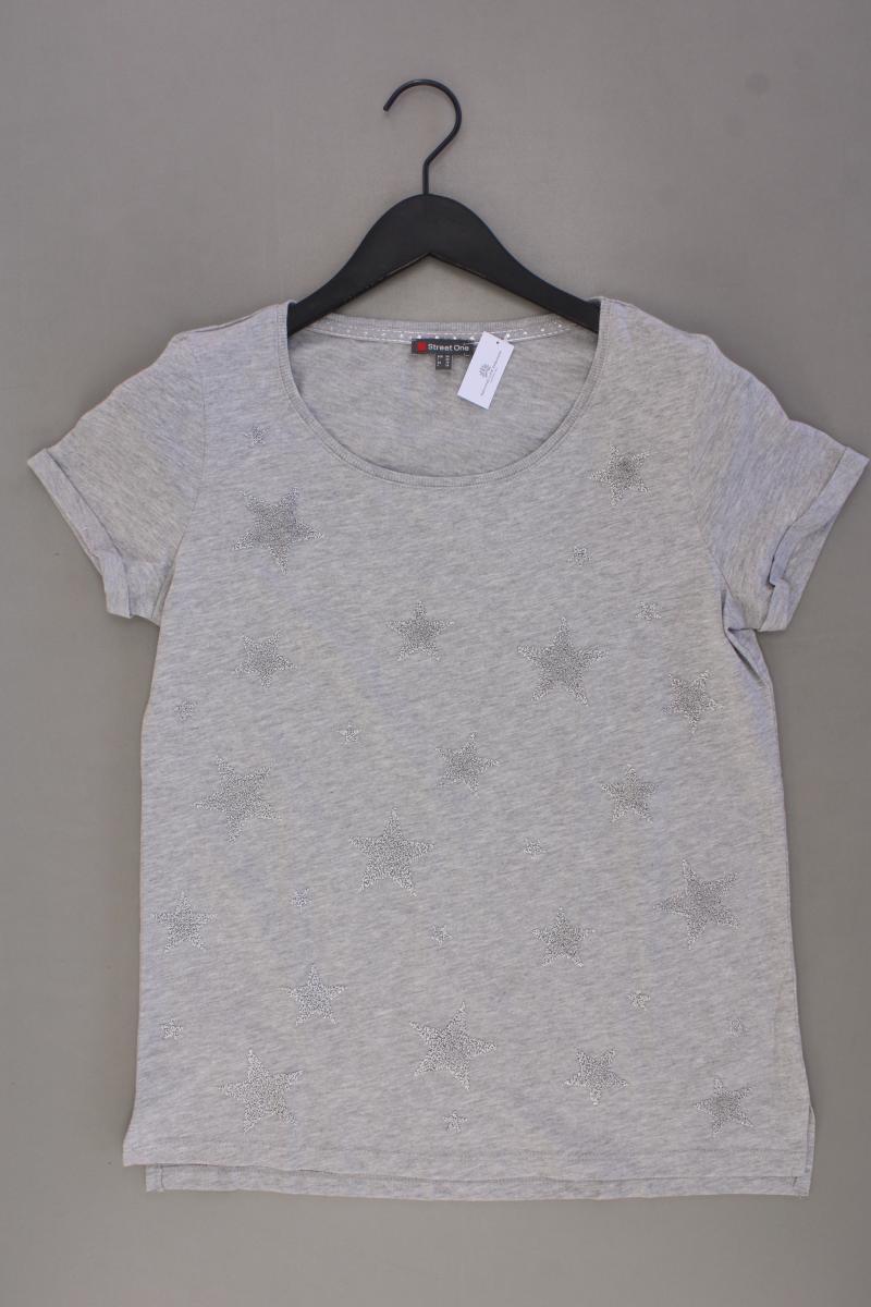 Street One T-Shirt Gr. 36 Kurzarm grau