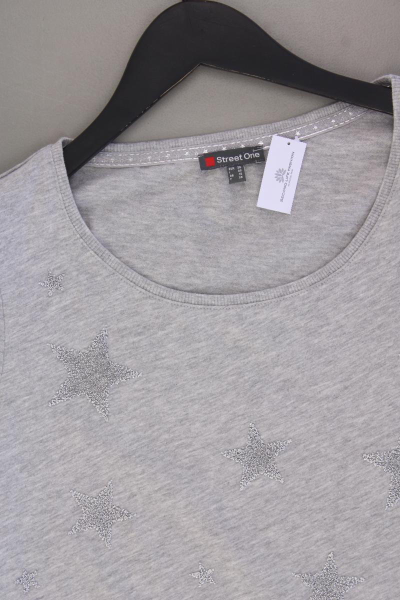 Street One T-Shirt Gr. 36 Kurzarm grau