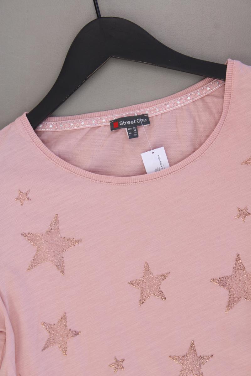 Street One Shirt mit Sternenmuster Gr. 36 Kurzarm rosa